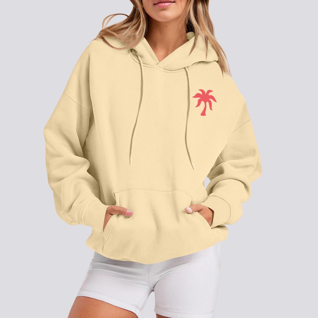 Женская мода, женский легкий пуловер с длинными рукавами и карманами, толстовка с капюшоном в стиле консервативного стиля