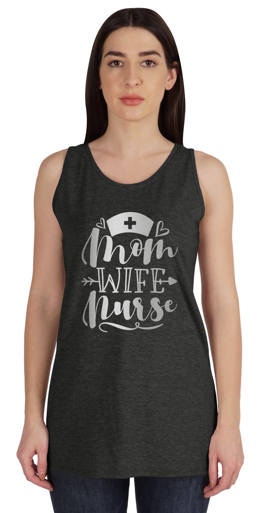 Inkmeso Mom Wife Nurse Sleeveless Tank Top T-shirt For Women Graphic Tee