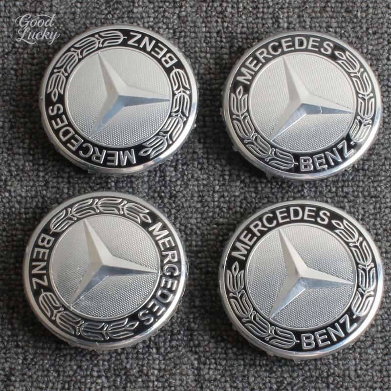 YDC4   75mm Car Wheel Hub Cap Center Hub For Mercedes Benz AMG class W205 W203 GLC GLK W206 W220 W211 A180 Cap Rim Cover Accessories