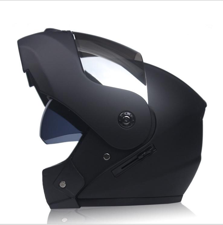 Флип-ап гоночный шлем Модульный мотоциклетный шлем с двумя линзами Полнолицевые безопасные шлемы S M L XL