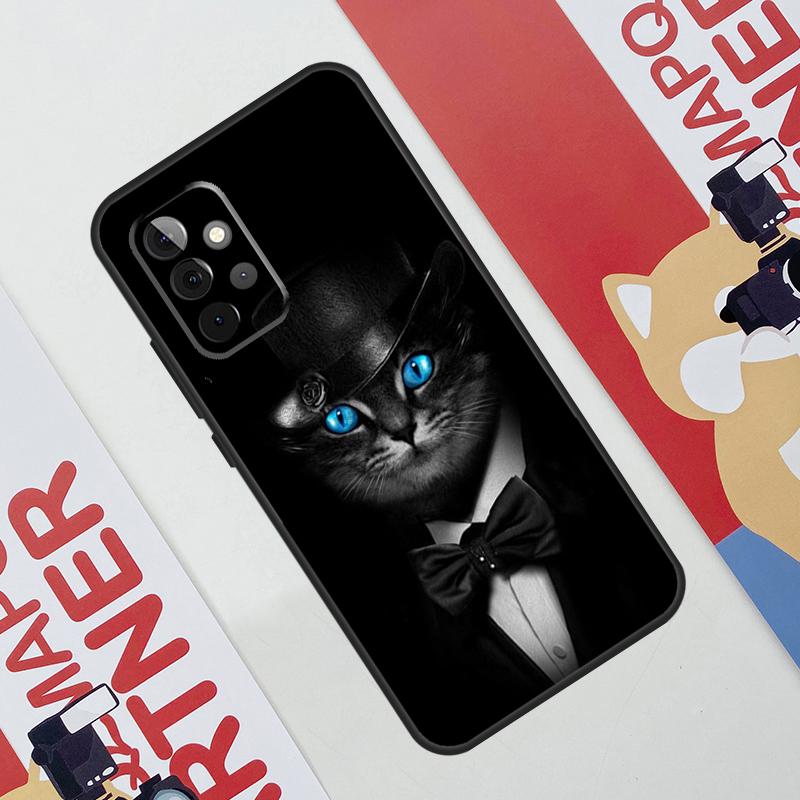 Мужской костюм Рубашка Галстук Чехол Для Samsung Galaxy A53 A16 A26 A36 A56 A55 A35 A15 A52 A32 A12 A33 A13 A14 A34 A54 A17