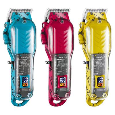 Профессиональные машинки для стрижки волос SURKER для мужчин, парикмахерские машинки для стрижки, беспроводной прозрачный триммер для волос со светодиодной подсветкой