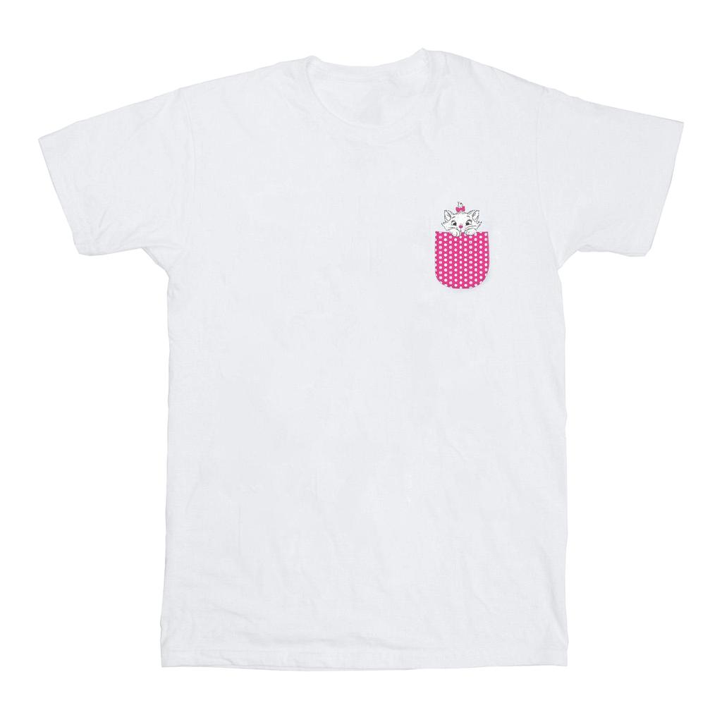 Disney Хлопковая футболка Girls Aristocats Marie Chest