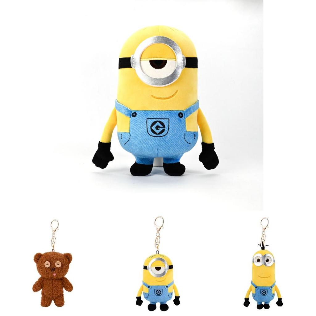 Authentic Minion Tim Plush Toy Soft Cuddly Keychain Adorable Gift For Kids