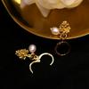 Корейская версия модные маленькие серьги-гвоздики с шишкой и жемчугом, женские, красивые, с темпераментом, изысканные серьги, новинка 2025