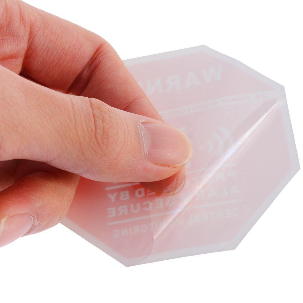 10cm*10cm Security Alarm Sticker Waterproof Safety System Stickers Tool Warning Signs Decals