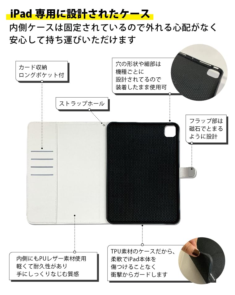 iPad Pro Case 2024 Compatible with iPad Pro Black 11-inch (M4) (5th Generation) 11-inch, Tri-Fold Stand, Lightweight, Popular, 010975, Landscape,