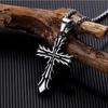 New Female Necklace Male Necklace Titanium Steel Hip-hop Retro Cross Pendant Titanium Steel Necklace