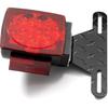 CZC AUTO Aluminum Trailer License Plate Light Bracket With Light Mount Hole For Trailers Trucks (Black)