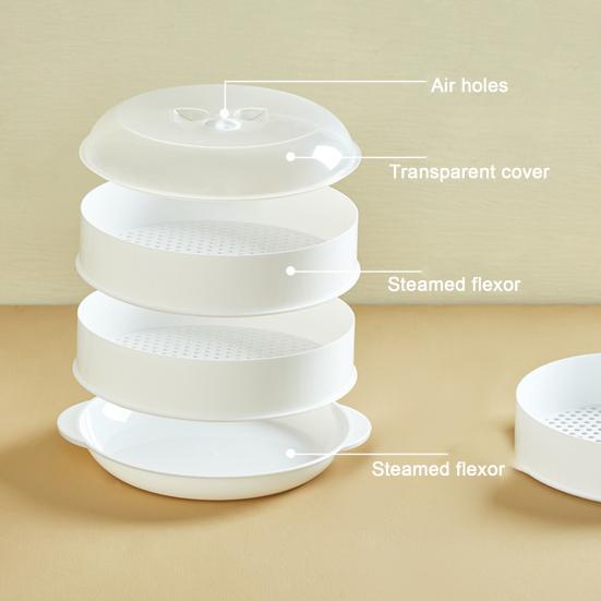 Пароварка для микроволновой печи, термостойкая, антипригарная, 3 вида, практичная, большая емкость, посуда для готовки, бытовые принадлежности