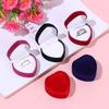 Fashion Couple Lover Wedding Party Earrings Holder Heart Boxes Jewelry Case Velvet Ring Box