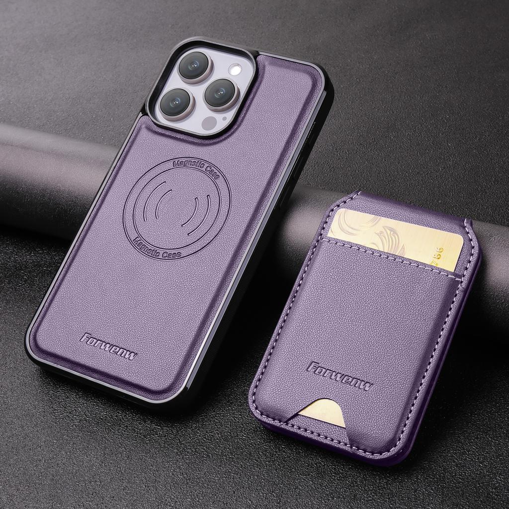 Кожаный кошелек Чехол для телефона для iPhone 17 Air 16 Pro 15 14 13 16E 12 11 XR XS Max 7 8 Plus SE Магнитный MagSafe Беспроводная зарядка