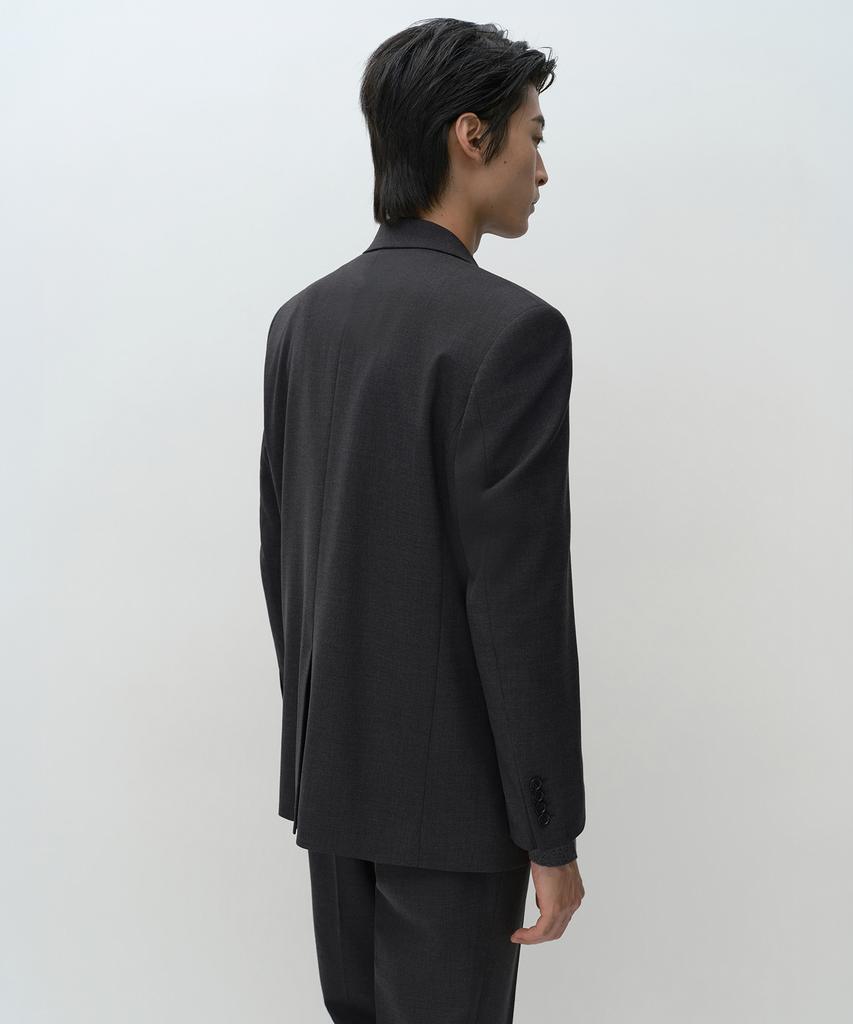 MUSINSA STANDARD [Plus] Relaxed Basic Wool Blazer [Charcoal Grey]