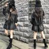 Women Leopard Pattern Distressed Hole Denim Jacket Korean Style Long-sleeved Plus Size Casual Outerwear