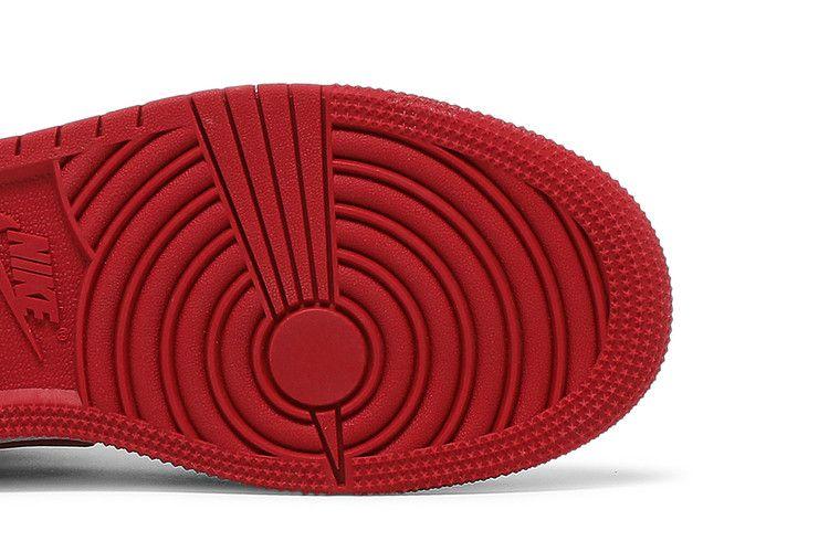 Детские кроссовки Nike Jordan 1 Mid Gym Red Black White (GS) Белый/спортивный красный-черный