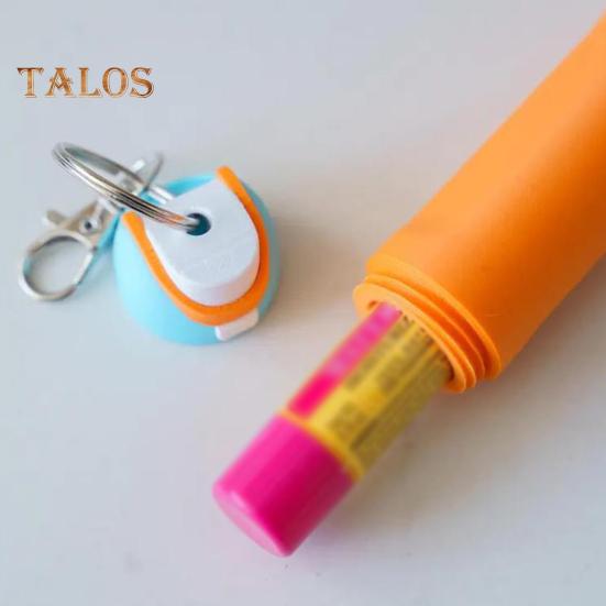 Keychain Lip Balm Stand Holder Multi-Functional Clip for Cotton Swabs Trinkets 3D Printed Lightweight Design Portable Keyring