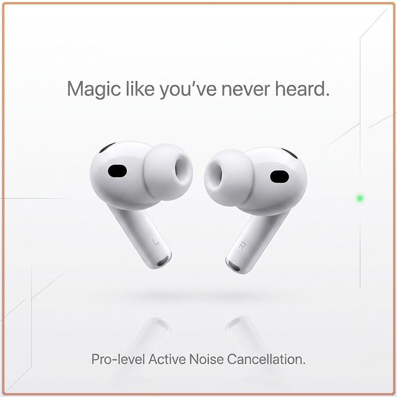 Air Pro 3rd TWS IPX4 Waterproof Sports Earbuds Secure Fit,ANC Noise Reduction 30-Hour Total Power for Gym & Running