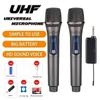 Wireless Microphone Dual Handheld Dynamic Microphone Professional Karaoke Mic for Stage Church Party School Live Speaker Meeting Show