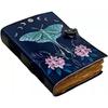 Book of Shadows Journal with Lock Clasp Vintage Handmade Leather Luna Moth