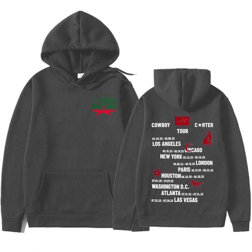 Женские Худи Beyonce Cowboy Carter Tour Модные Высококачественные Оверсайз Пуловеры Мужские Женские С Принтом Повседневные