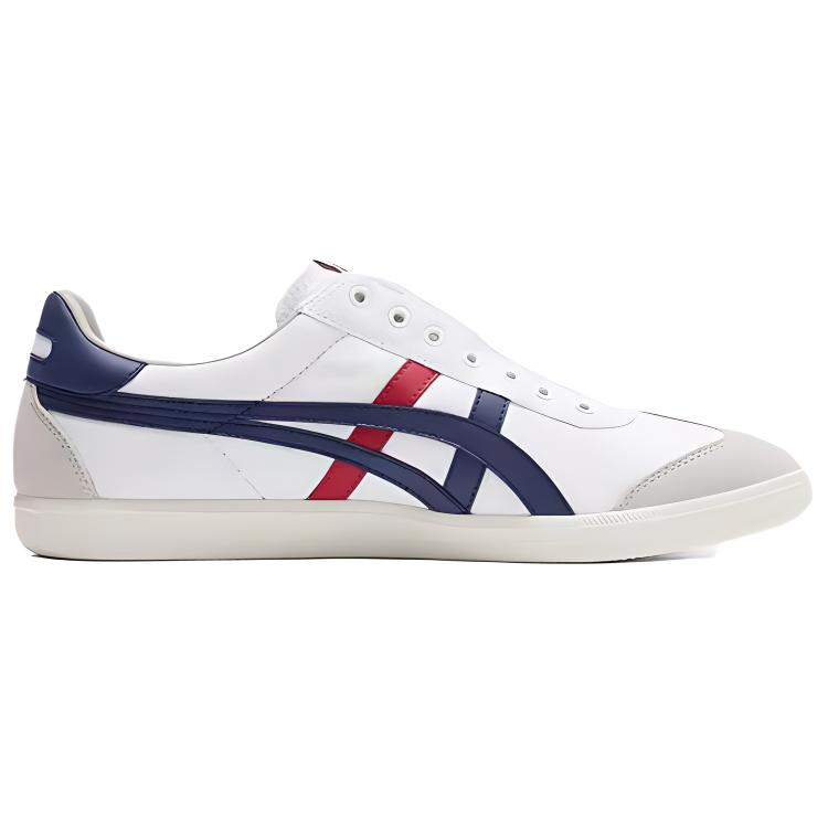 ONITSUKA TIGER Tokuten Слипоны Повседневные Удобные Нескользящие Прочные Низкие Кеды для Скейтбординга Унисекс кроссовки Белый Синий 1183C129-100