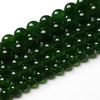 Dark Green Chalcedony Jades Natural Stone 15" Smooth Loose Spacer Beads 4/6/8/10/12mm for Jewelry Making DIY Bracelets Charms Accessories
