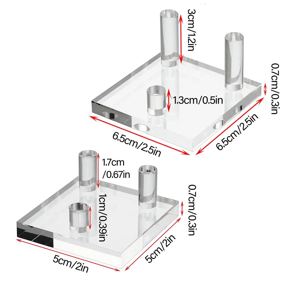 4 шт. Прозрачные акриловые подставки-мольберты для демонстрации окаменелостей, кораллов, агатов и горных минералов, держатель для небольших коллекционных предметов