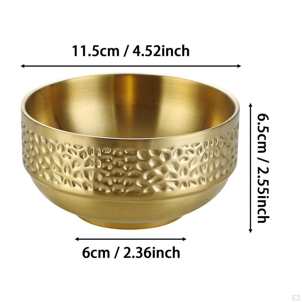 Двухстенная металлическая сервировочная миска для десерта, многофункциональная, с нескользящим покрытием, для смешивания соусов