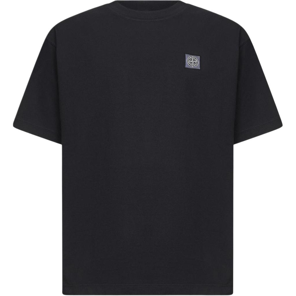 STONE ISLAND Футболка с коротким рукавом и круглым вырезом с нашивкой-логотипом компаса Мужские Топы L1S152100030S0115-V0029