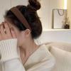 Модные однотонные широкие повязки на голову для женщин и девушек, шириной 3 см, нескользящие, эластичные, толстые резинки для волос, обруч для волос, трендовый зимний осенний стиль