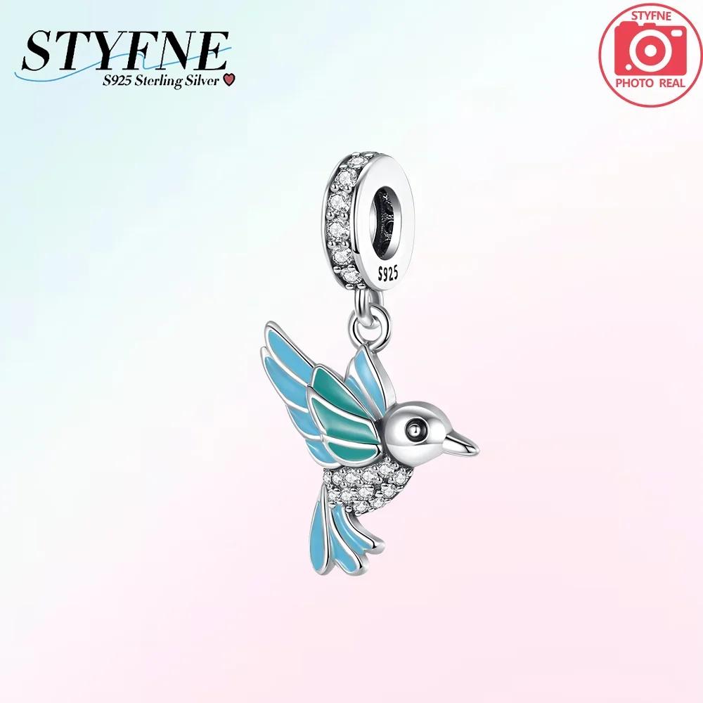 Animal Firefly Green Spring Bird Butterfly Beads Fit Bracelet Charms Copper Original Jewelry Making Women Anniversary Gift