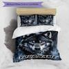 3PC Custom Name Wolf Spirit Artwork Bedding Set Duvet Cover Closure Includes 1 Duvet Cover & 2 Pillowcases for Bedroom