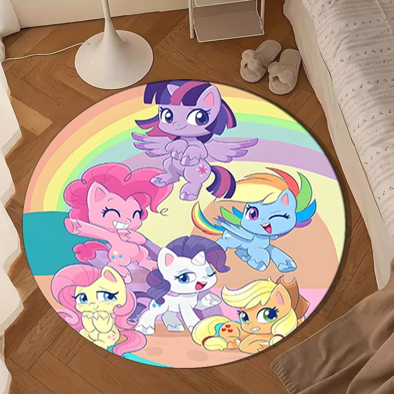 Twilight Sparkle's unicorn Round Rug for Livingroom,Bedroom, Palyroom, Chair Rug, Area rug, Circle Carpet, Large Size Fan Christmas gift