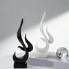 Modern Abstract Sculptures Resin Flame Figurines Statue Table Centerpieces for Living Room Office Home Decorations