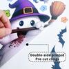 Halloween decorations creative cartoon spider ghost static sticker cute pumpkin bat glass sticker