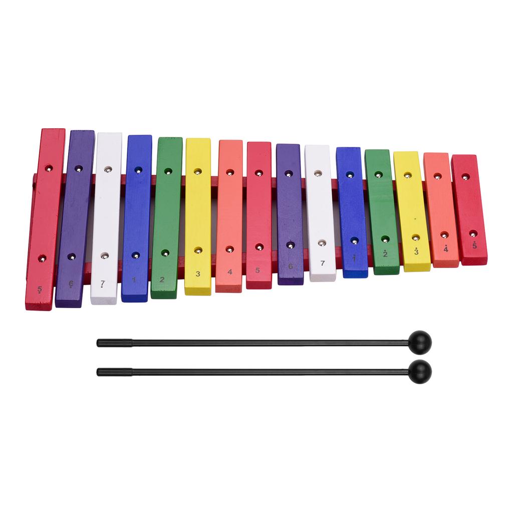 Ammoon 15 Keys Xylophone Colorful Musical Percussion Instrument Early Education Instrument for