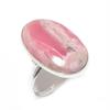 Natural Rhodochrosite Gemstone 925 Sterling Silver Jewelry Ring Size 9 B6k17
