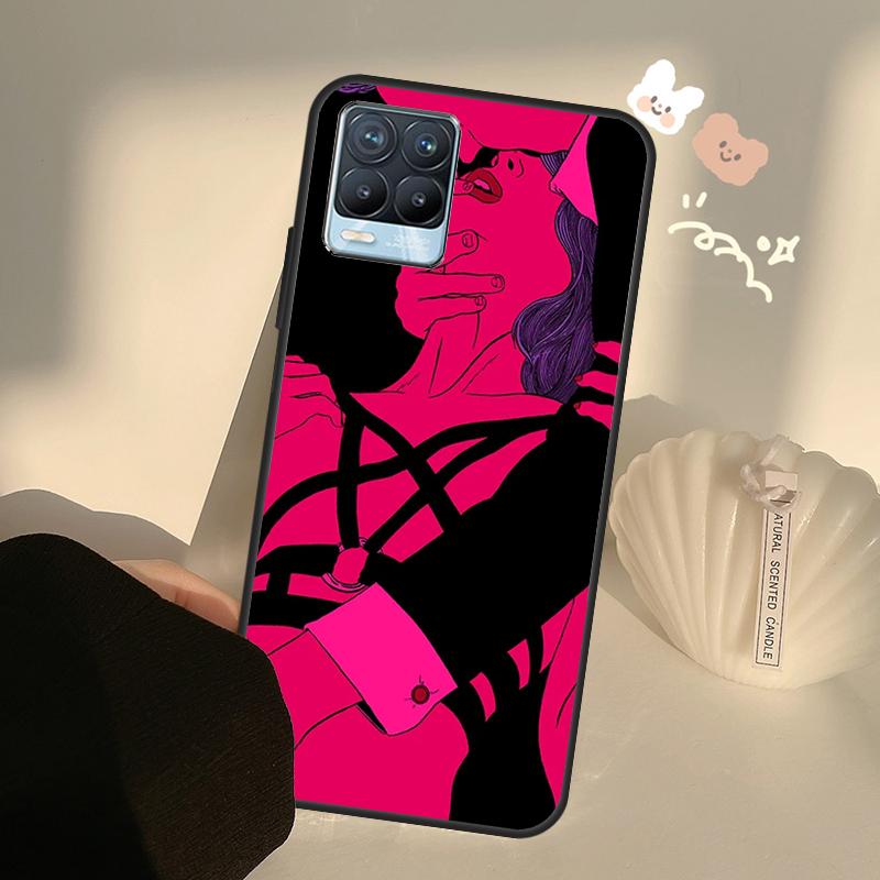 Сексуальный женский чехол с красными губами для девочек Realme 8 9 Pro Plus GT Neo 2 GT Master 9i 8i, чехол для телефона OnePlus 9 10 Pro 9R Nord2