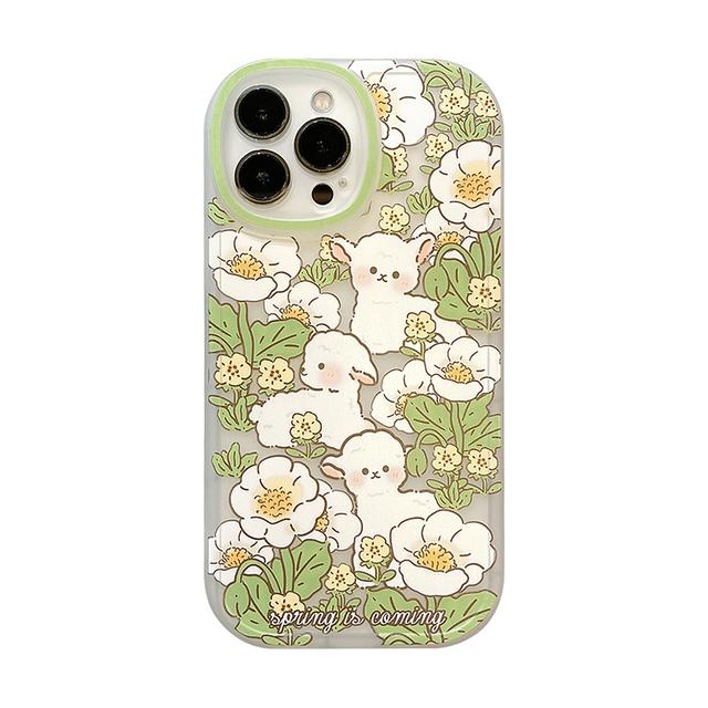 Новый чехол для телефона Tulip Folwer Rabbit для Iphone 11 12 13 Pro Max Mini X Xs Max Xr 7 8 Plus Se 2020 2022, мягкие милые силиконовые чехлы