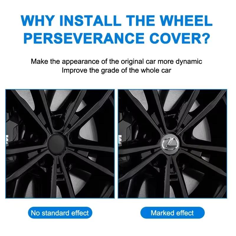 4Pcs Lexus F SPORT Car Wheel Center Hub Caps Cover Accessories for Plug-in Hybrid ES UX 300e GS GX IS LS CT NX RX 350h 450h