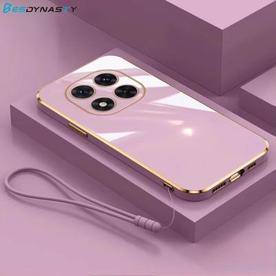 Глянцевый чехол для телефона с покрытием и шнурком для Xiaomi Redmi Note 14 14Pro 13 12 11S 10 14C 13C POCO X7 X6 Pro M5S Силиконовая защитная крышка