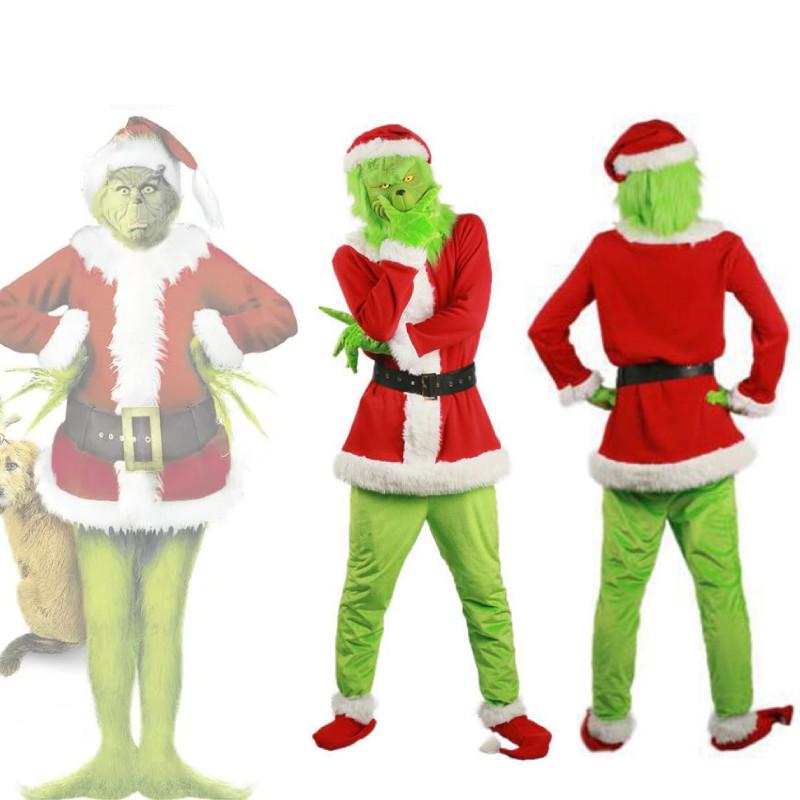 Halloween And Christmas Grinch Stole Christ Cosplay Costume Accessory Set For Party Wear