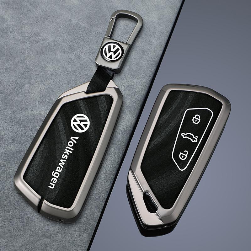 T25Zinc Alloy Car Smart Remote Key Case Cover Shell Holder For Volkswagen VW Atlas ID3 ID4 Golf GTI MK8 Key Protection Accessories
