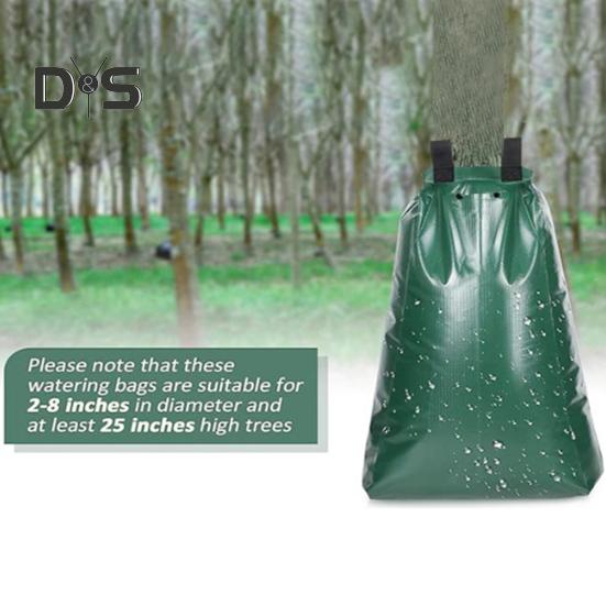 Мешок для полива деревьев, 20 галлонов, многоразовый мешок для капельного орошения с застежкой-молнией, медленно высвобождение воды, мешки для полива деревьев, глубокое нацеливание на корни