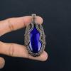 Blue Flash Labradorite Handmade Pendant, Natural Gemstone Jewelry, 999 Copper Wire Wrapped Pendant Jewelry, For Gift