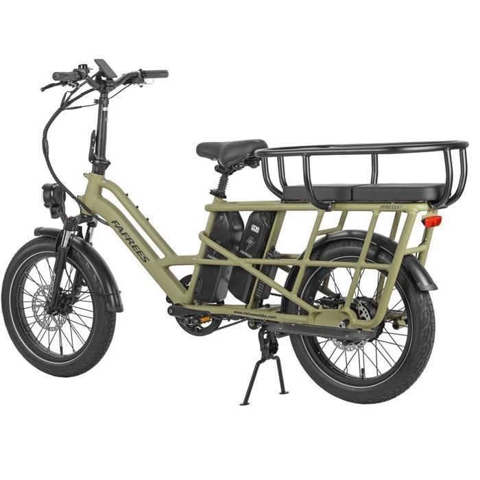 Fafrees FF20 CUV - Электрический грузовой велосипед - 250 Вт - 48 В - 24 Ач - Максимальная скорость 25 км/ч - Зеленый - С задней багажной платформой