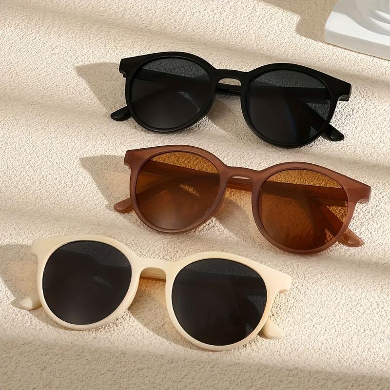 3 шт. Унисекс Ретро Круглые Модные Очки Легкие Винтажный Стиль для Ежедневных Поездок Уличный Стиль Мода