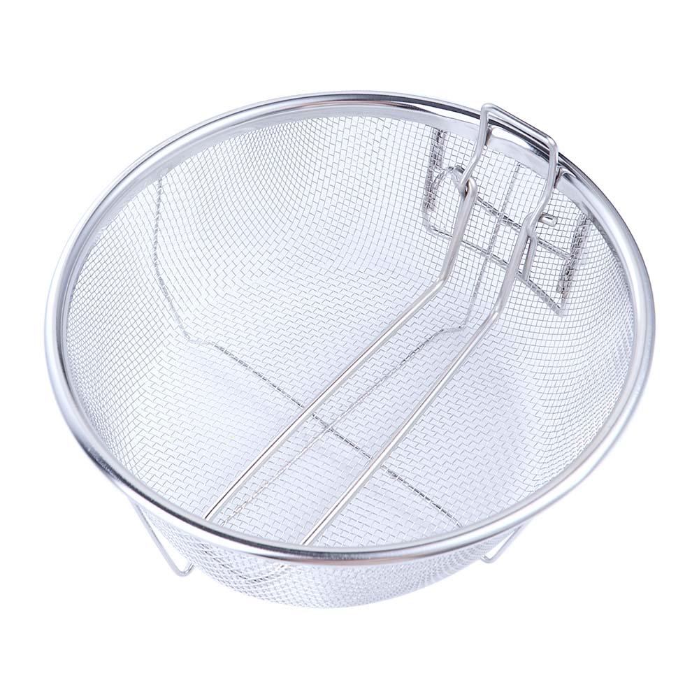 Stainless Steel with Handle Mesh Net Deep Frying Fry Basket Filter Cooking Tools Food Colander