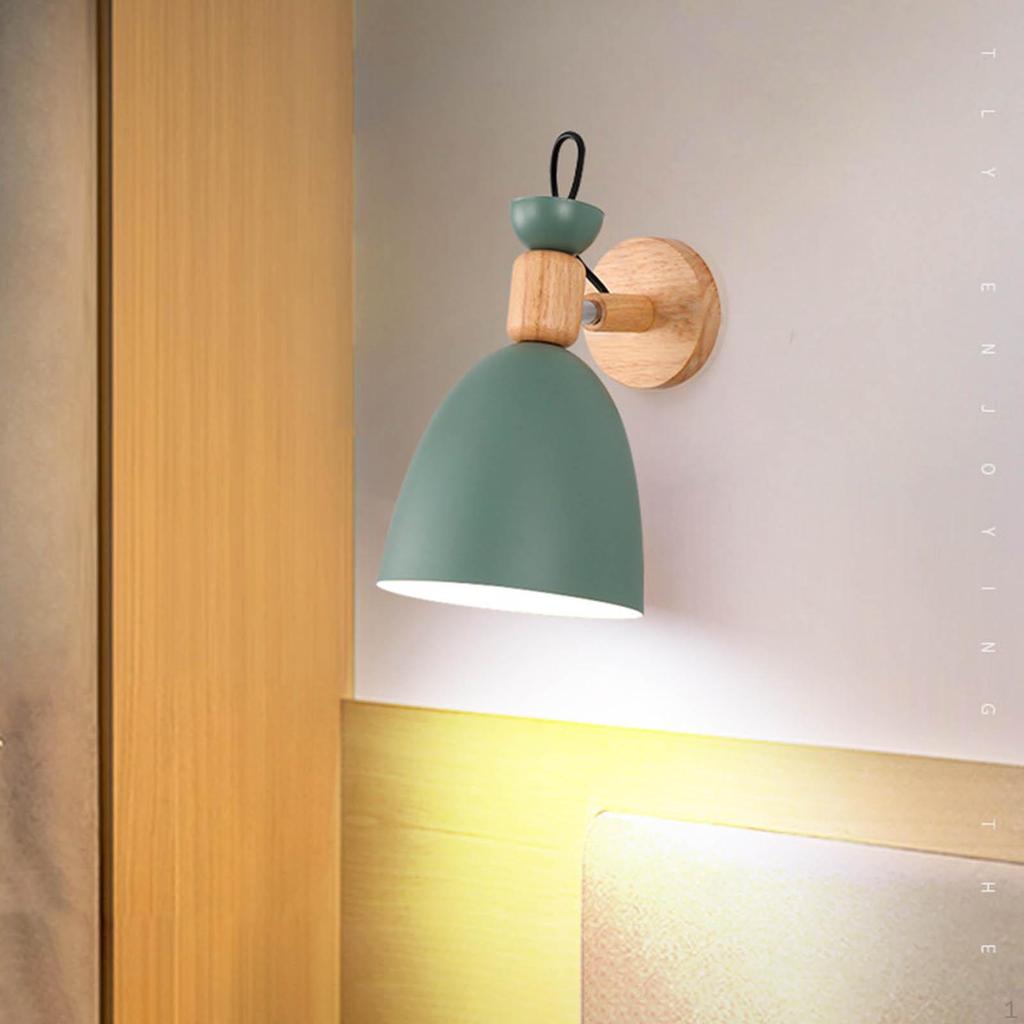 Farmhouse Wall Sconce Lamp Fixtures Metal Lampshade Base Holder Night for Indoor Reading Bedroom