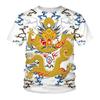 Summer Dragon Animal Pattern Tees Fashion Trend Round Neck Short Sleeved 3D Printed Casual Loose T-Shirts Men’s